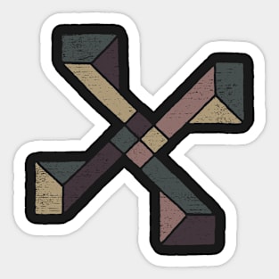 Abstract Geometry with Earth Tones Sticker